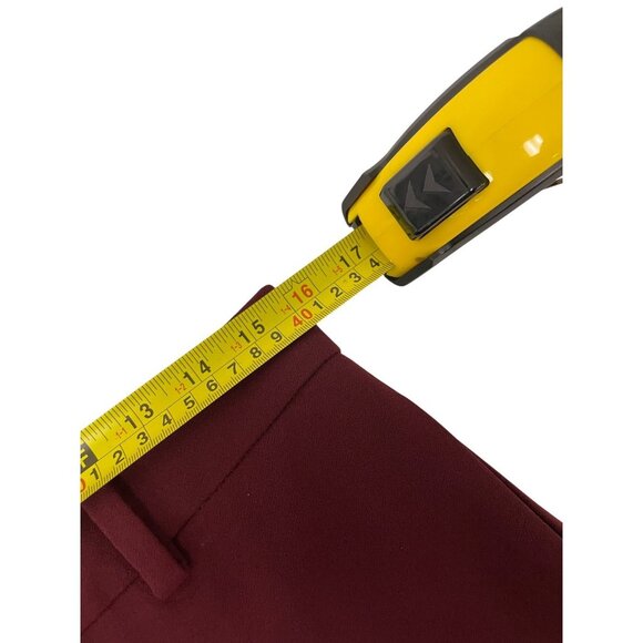 Zara ZW Womens Pants Large L red Burgundy High Waist Straight Leg 2244/119 NWT - Picture 13 of 15